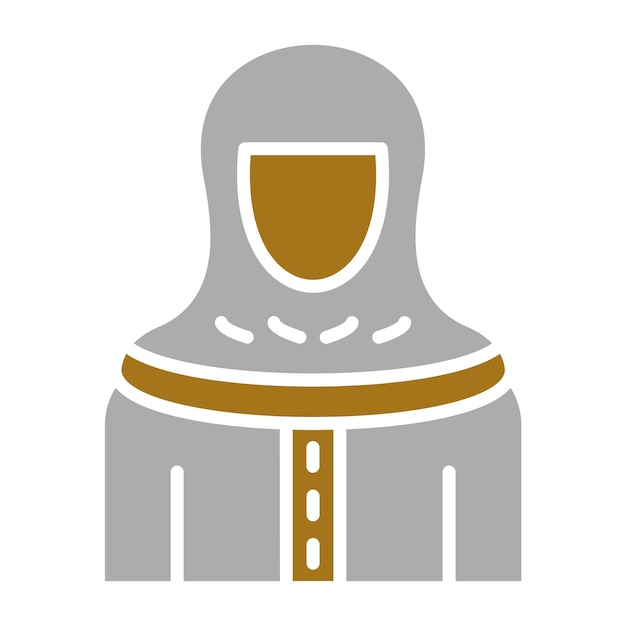 Diseño vectorial Estilo de icono beduino femenino