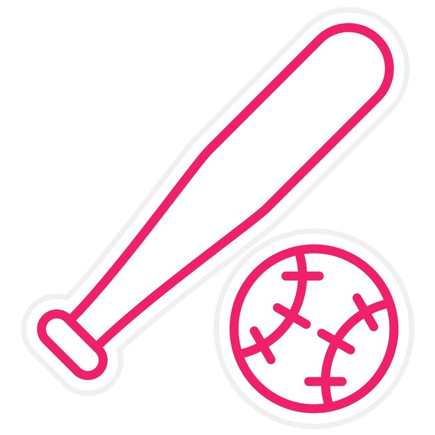 Diseño vectorial de estilo de icono de béisbol