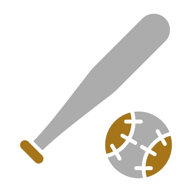 Diseño vectorial de estilo de icono de béisbol