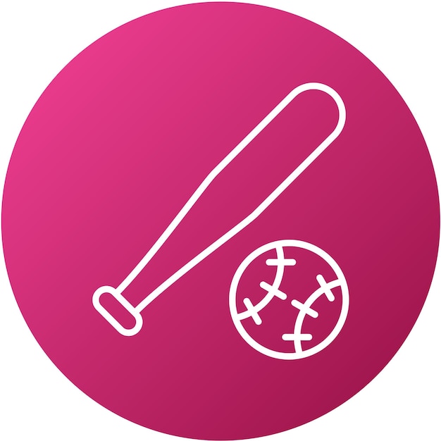 Diseño vectorial de estilo de icono de béisbol