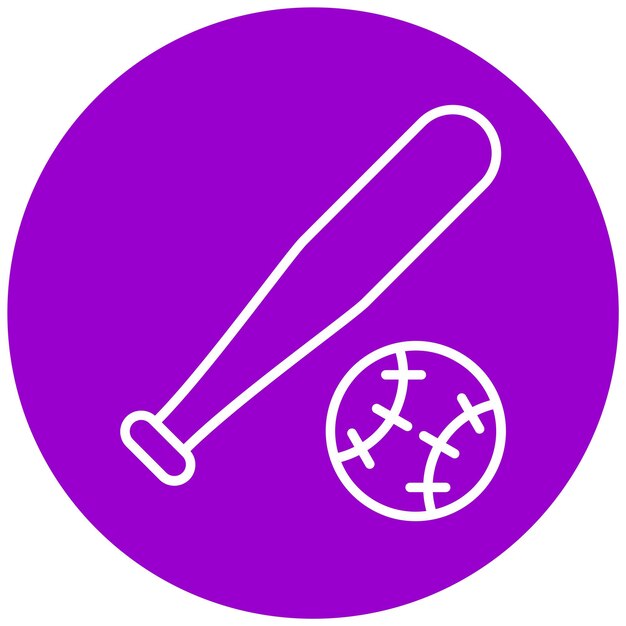 Diseño vectorial de estilo de icono de béisbol