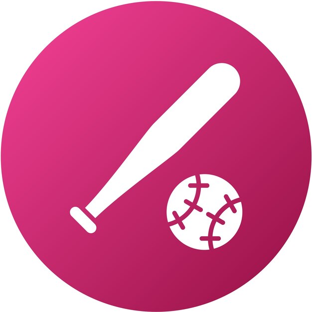 Diseño vectorial de estilo de icono de béisbol