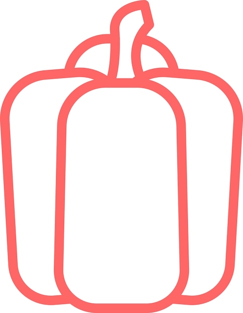 Diseño vectorial del estilo del icono de Bell Pepper
