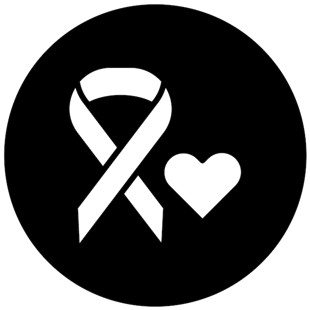 Diseño vectorial Estilo del icono de beneficio para el cáncer