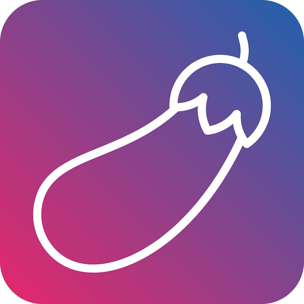 Diseño vectorial Estilo del icono de la berenjena