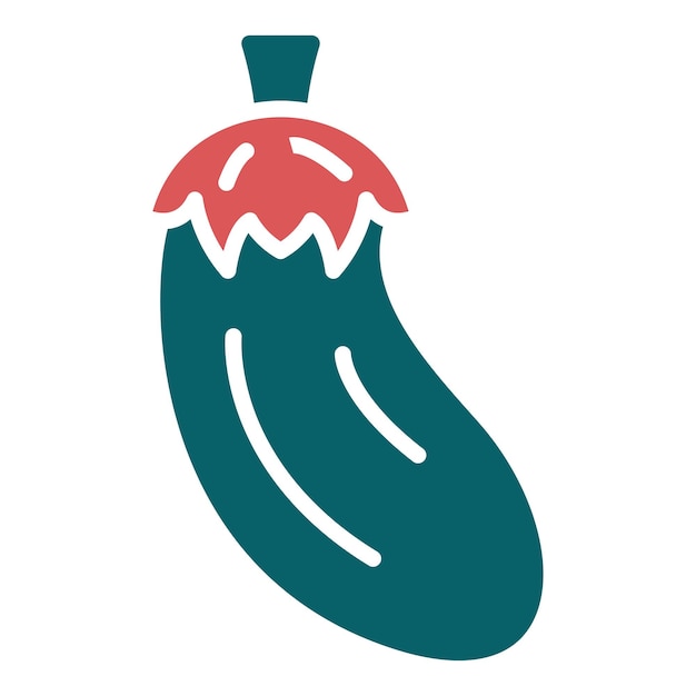 Diseño vectorial Estilo del icono de la berenjena
