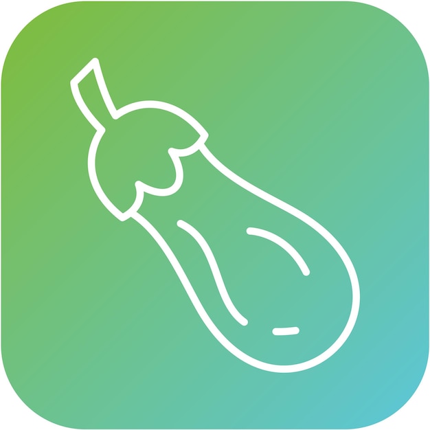 Diseño vectorial Estilo del icono de la berenjena