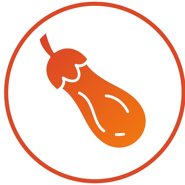 Diseño vectorial Estilo del icono de la berenjena