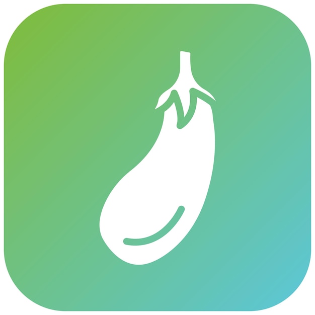 Diseño vectorial Estilo del icono de la berenjena