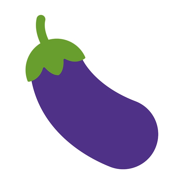 Diseño vectorial Estilo del icono de la berenjena