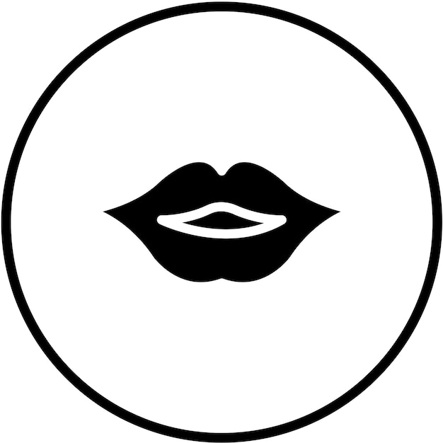 Diseño vectorial Estilo del icono del beso