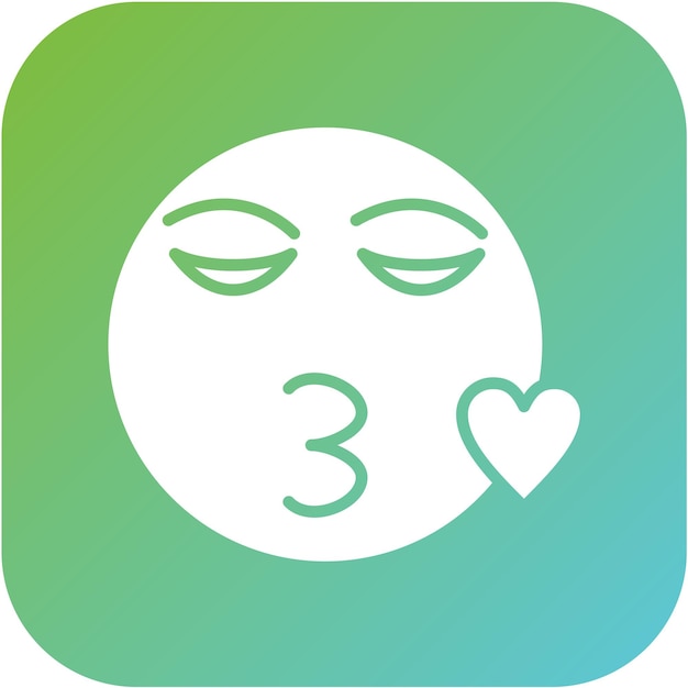 Diseño vectorial Estilo del icono del beso