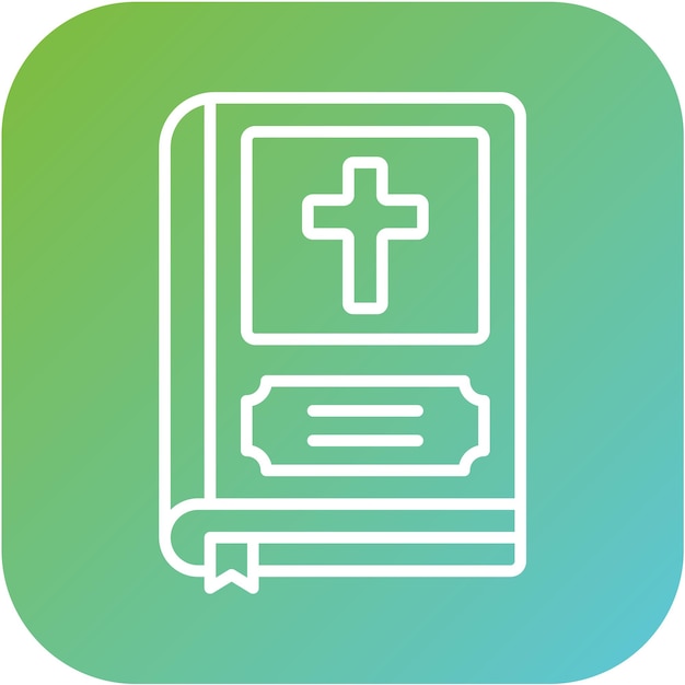 Diseño vectorial del estilo del icono de la Biblia
