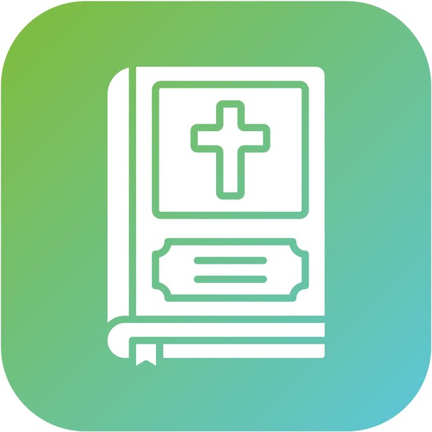 Diseño vectorial del estilo del icono de la Biblia