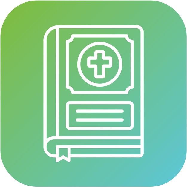 Diseño vectorial del estilo del icono de la Biblia