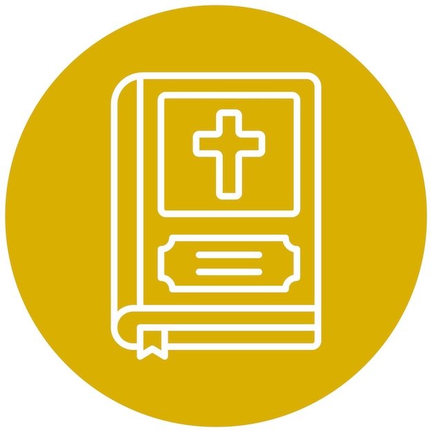 Diseño vectorial del estilo del icono de la Biblia