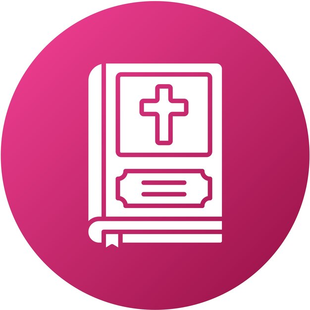 Diseño vectorial del estilo del icono de la Biblia