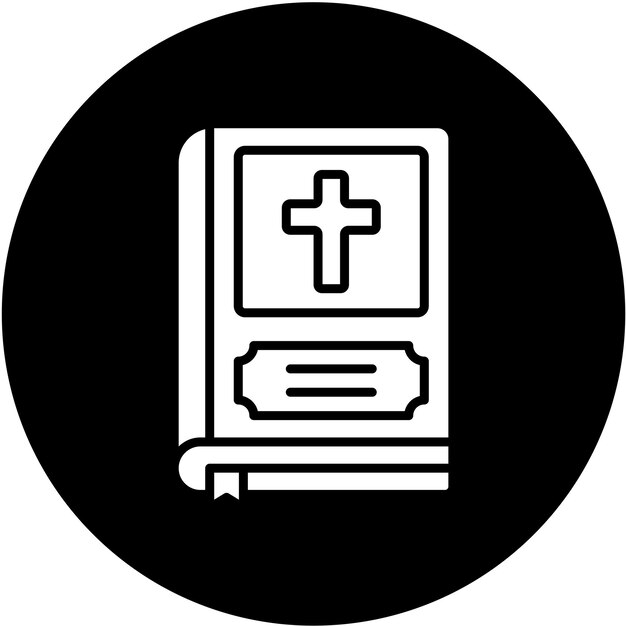 Diseño vectorial del estilo del icono de la Biblia
