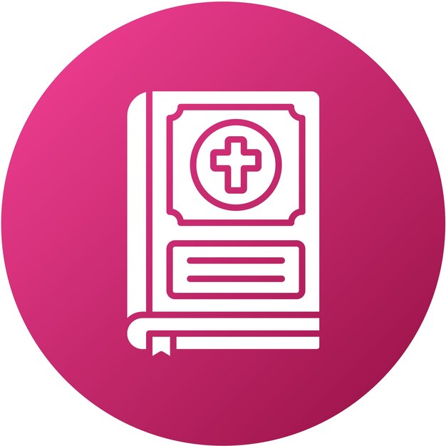 Diseño vectorial del estilo del icono de la Biblia