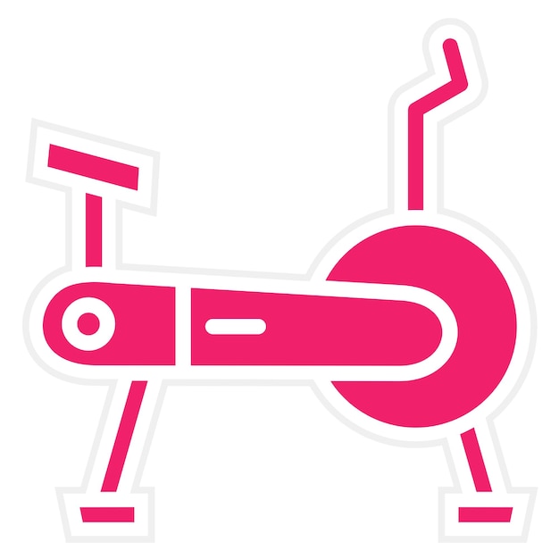 Diseño vectorial Estilo del icono de la bicicleta de ejercicio