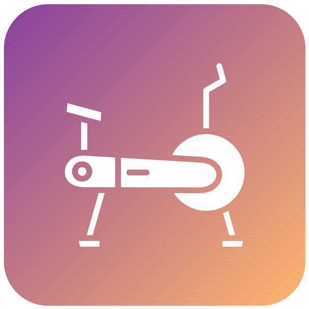 Diseño vectorial Estilo del icono de la bicicleta de ejercicio