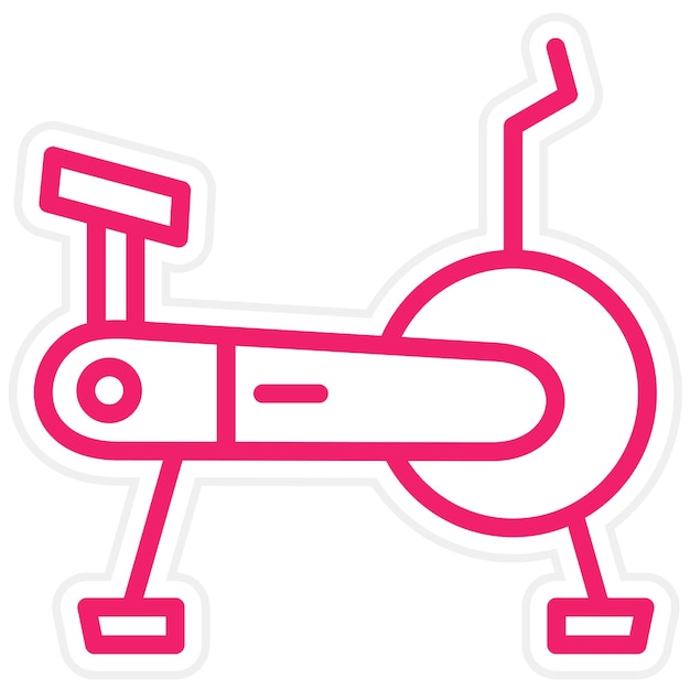 Diseño vectorial Estilo del icono de la bicicleta de ejercicio