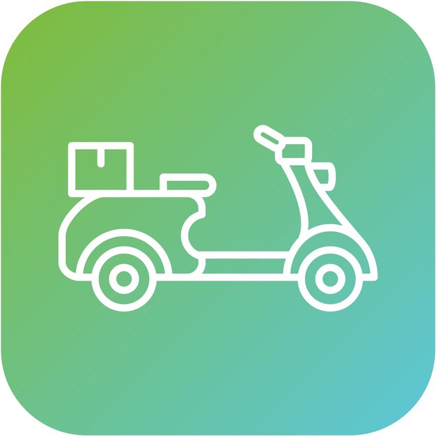 Diseño vectorial Estilo del icono de la bicicleta de entrega