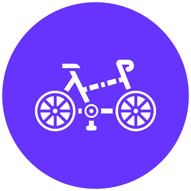 Diseño vectorial estilo del icono de la bicicleta plegable
