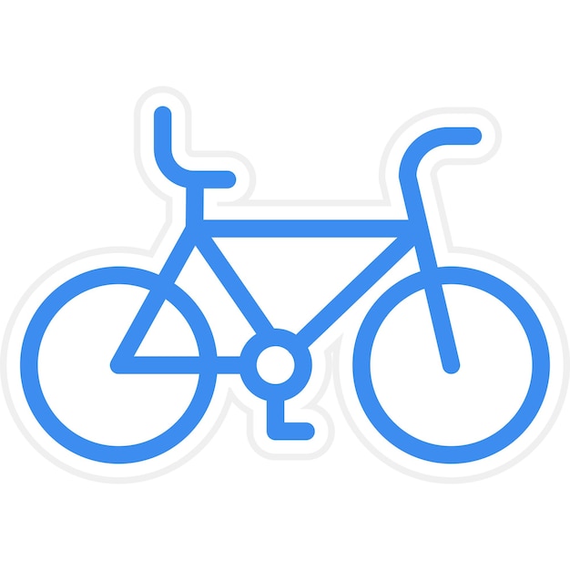 Diseño vectorial del estilo del icono de la bicicleta
