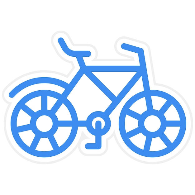 Diseño vectorial del estilo del icono de la bicicleta