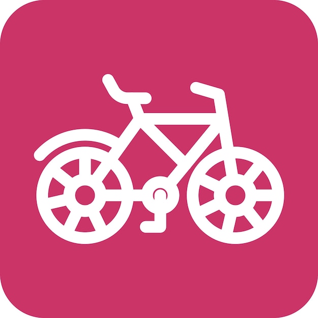 Diseño vectorial del estilo del icono de la bicicleta