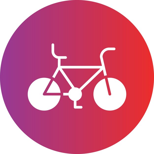 Diseño vectorial del estilo del icono de la bicicleta