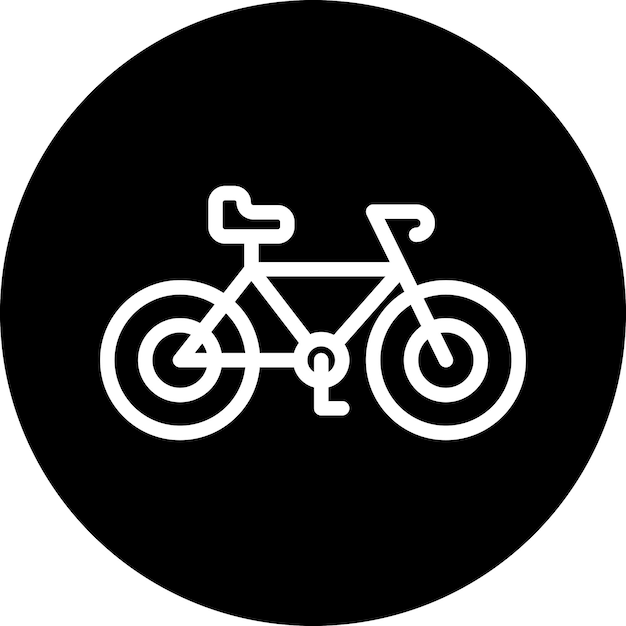 Diseño vectorial del estilo del icono de la bicicleta