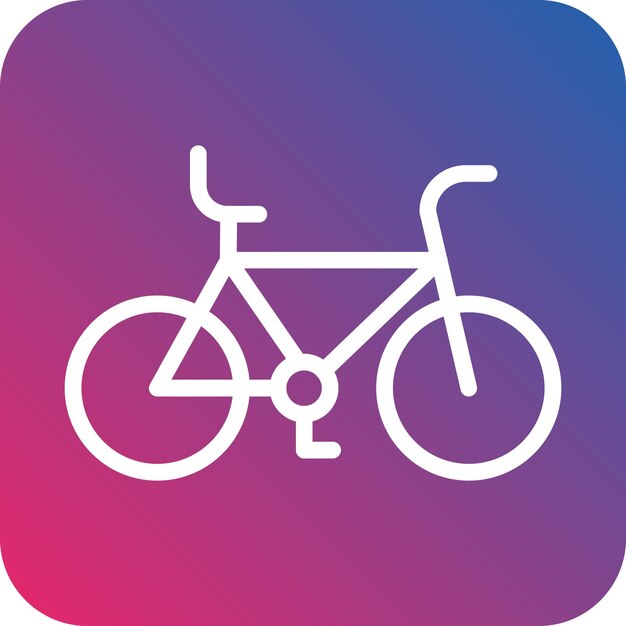 Diseño vectorial del estilo del icono de la bicicleta