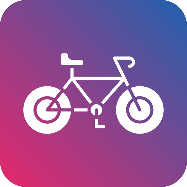 Diseño vectorial del estilo del icono de la bicicleta