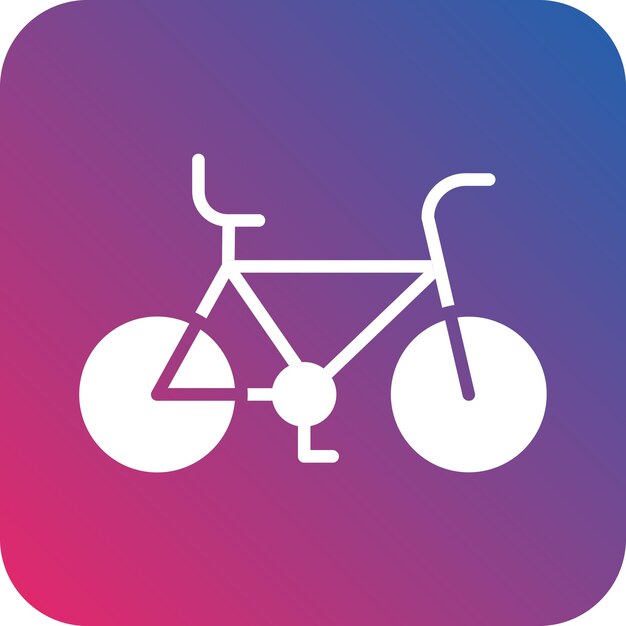 Diseño vectorial del estilo del icono de la bicicleta