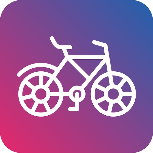 Diseño vectorial del estilo del icono de la bicicleta