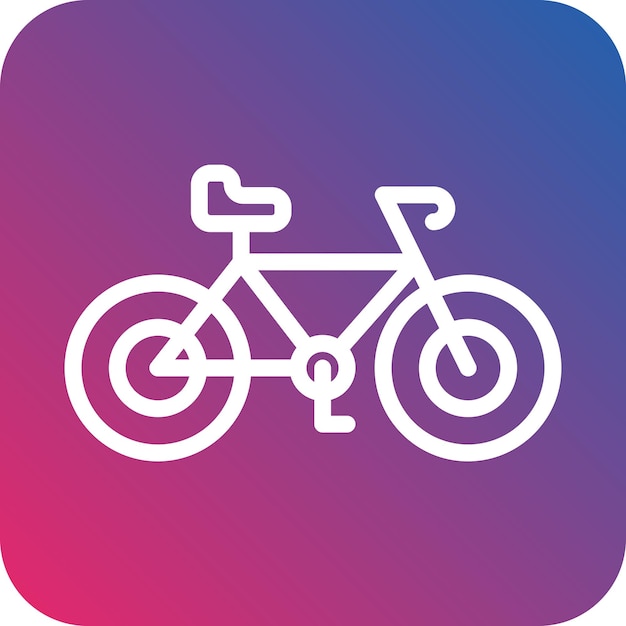 Diseño vectorial del estilo del icono de la bicicleta