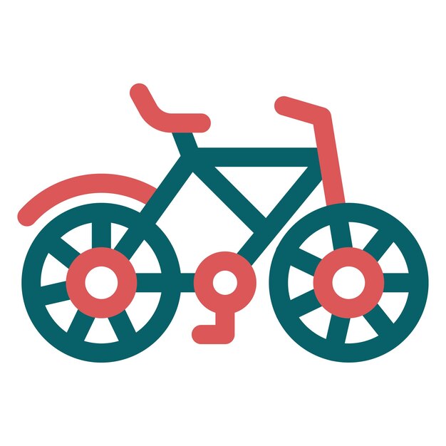 Diseño vectorial del estilo del icono de la bicicleta