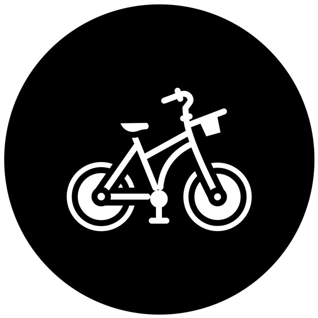 Diseño vectorial del estilo del icono de la bicicleta