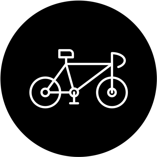 Diseño vectorial del estilo del icono de la bicicleta