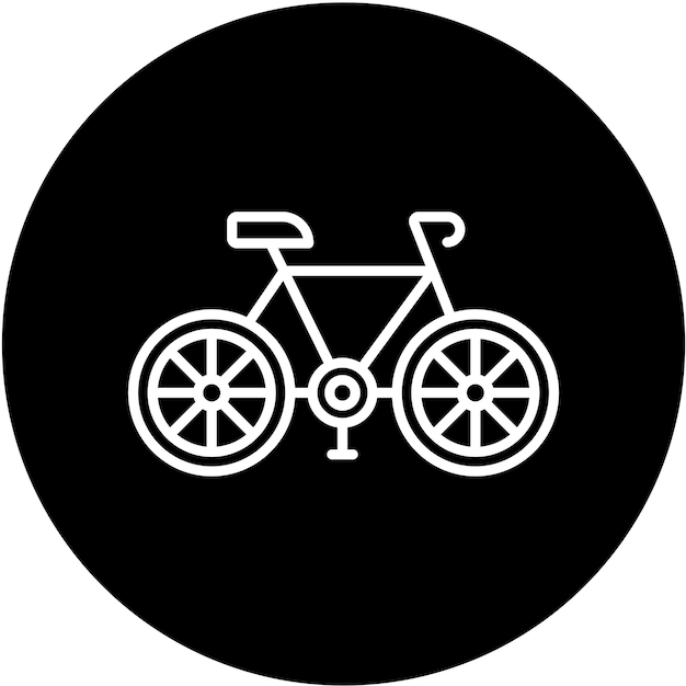 Diseño vectorial del estilo del icono de la bicicleta