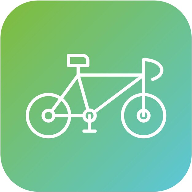 Diseño vectorial del estilo del icono de la bicicleta