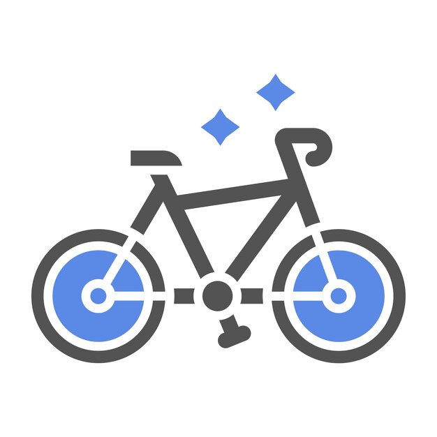 Diseño vectorial del estilo del icono de la bicicleta