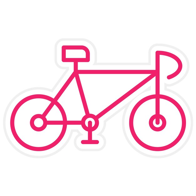 Diseño vectorial del estilo del icono de la bicicleta