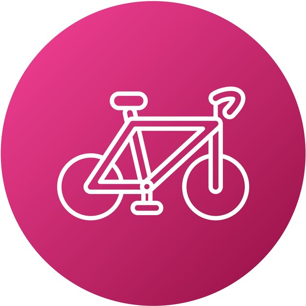 Diseño vectorial del estilo del icono de la bicicleta