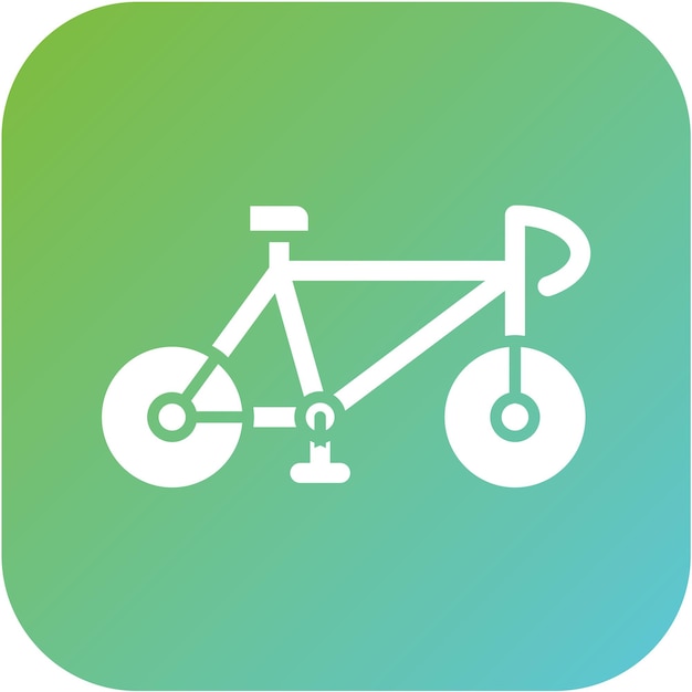 Diseño vectorial del estilo del icono de la bicicleta