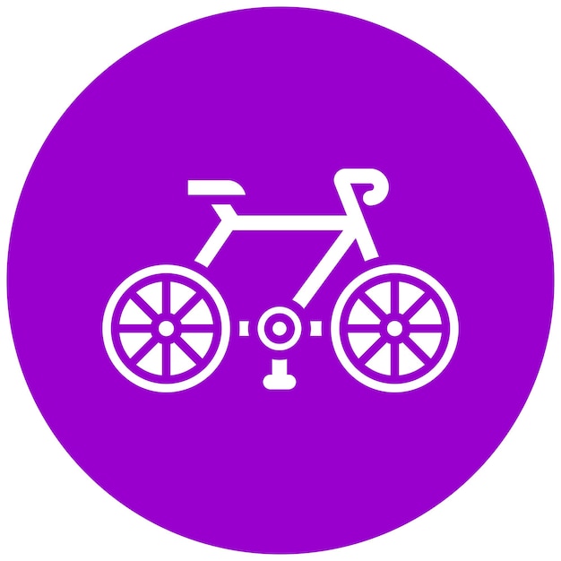 Diseño vectorial del estilo del icono de la bicicleta