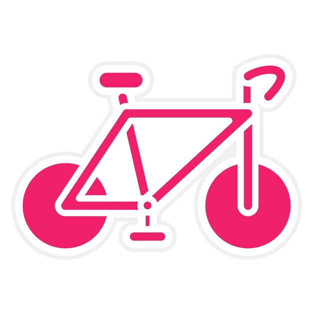 Diseño vectorial del estilo del icono de la bicicleta