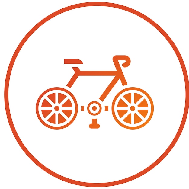 Diseño vectorial del estilo del icono de la bicicleta